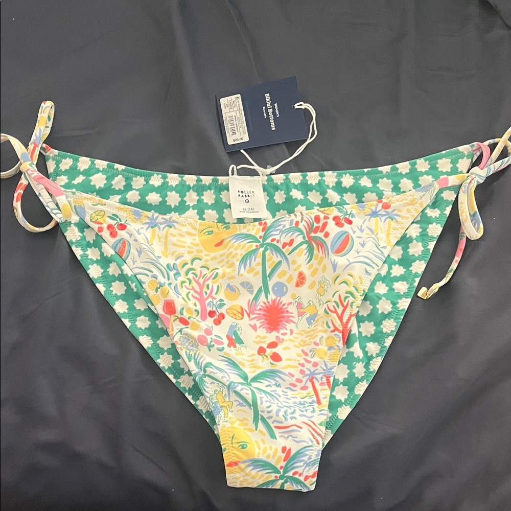 NWT Roller Rabbit reversible Bikini Bottom